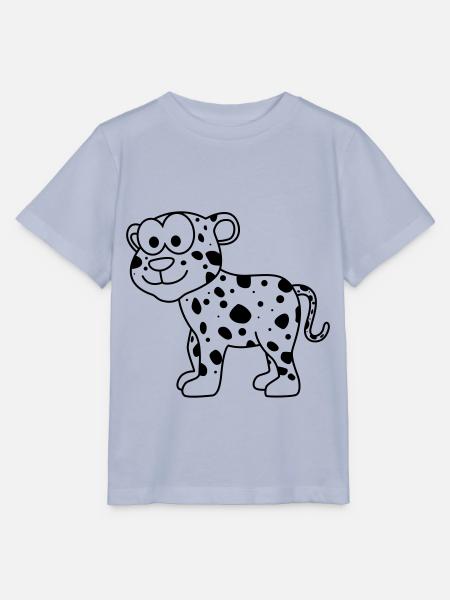 Leopard Comic Tier - Stanley/Stella Kinder T-Shirt MINI CREATOR - Lavendel-Violett