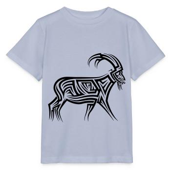 Bergziege Tribal Tattoo - Stanley/Stella Kinder T-Shirt MINI CREATOR  - Lavendel-Violett - Vorne - Braiden (125cm)