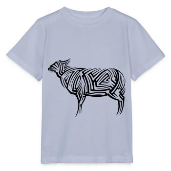 Tatouage tribal de mouton - T-shirt bio MINI CREATOR Stanley/Stella Enfant - lavande-violet - Devant - Braiden (125cm)