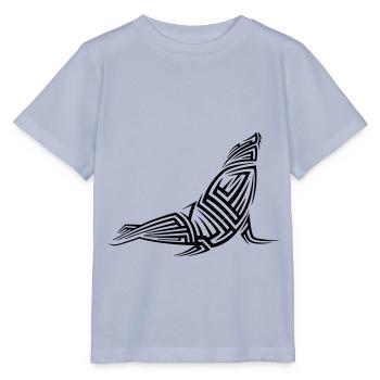Robbe Tribal Tattoo - Stanley/Stella Kinder T-Shirt MINI CREATOR  - Lavendel-Violett - Vorne - Braiden (125cm)