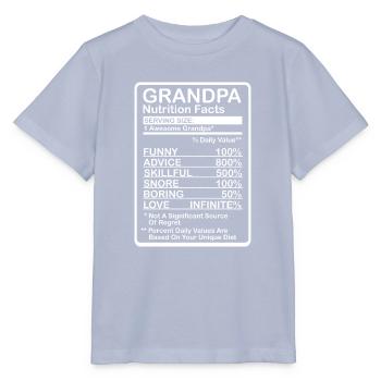 Grandpa Nutritional Values - Stanley/Stella MINI CREATOR Kids’ T-Shirt - lavender-violet - Front - Braiden (125cm)