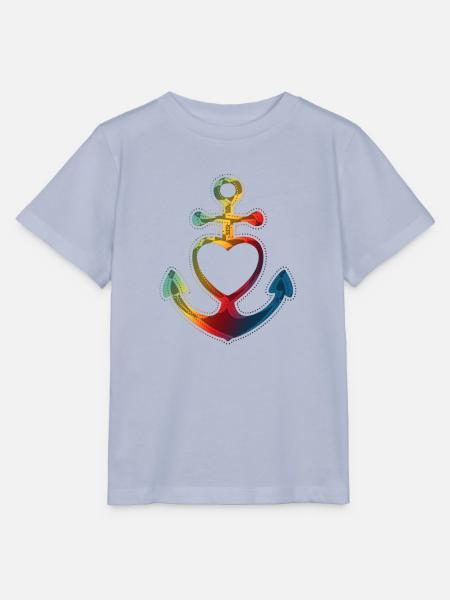 Glaube Liebe Hoffnung - ANKER HERZ bunt - Stanley/Stella Kinder T-Shirt MINI CREATOR  - Lavendel-Violett