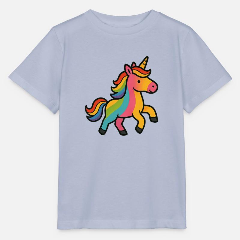 Buntes Einhorn - Stanley/Stella Kinder T-Shirt MINI CREATOR  - Lavendel-Violett