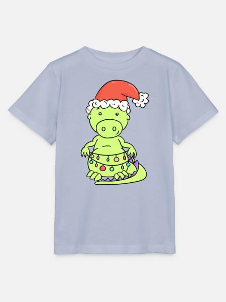 Süßer Weihnachtsdrache mit Lichterkette - Stanley/Stella Kinder T-Shirt MINI CREATOR  - Lavendel-Violett