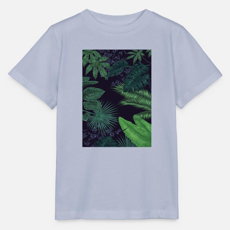 feuilles tropicales - T-shirt bio MINI CREATOR Stanley/Stella Enfant - lavande-violet