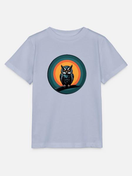 Buntes grafisches Eulendesign für Eulenfans - Stanley/Stella Kinder T-Shirt MINI CREATOR - Lavendel-Violett