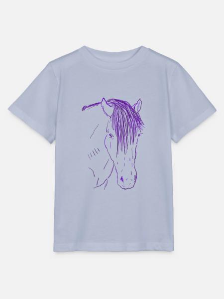Pferd in pink - Stanley/Stella Kinder T-Shirt MINI CREATOR - Lavendel-Violett