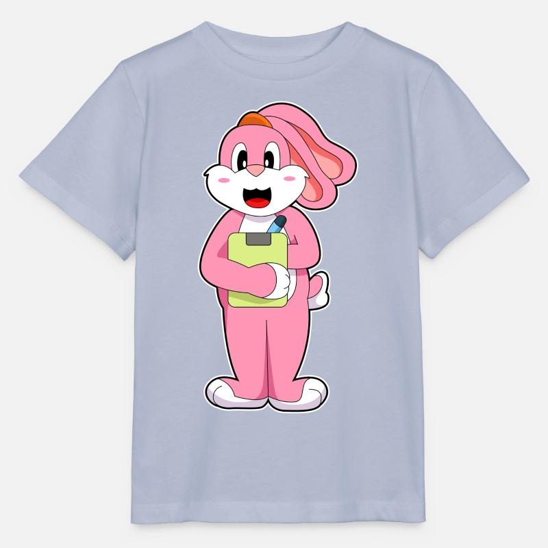 Rabbit Secretary Notepad - Stanley/Stella MINI CREATOR Kids’ T-Shirt - lavender-violet