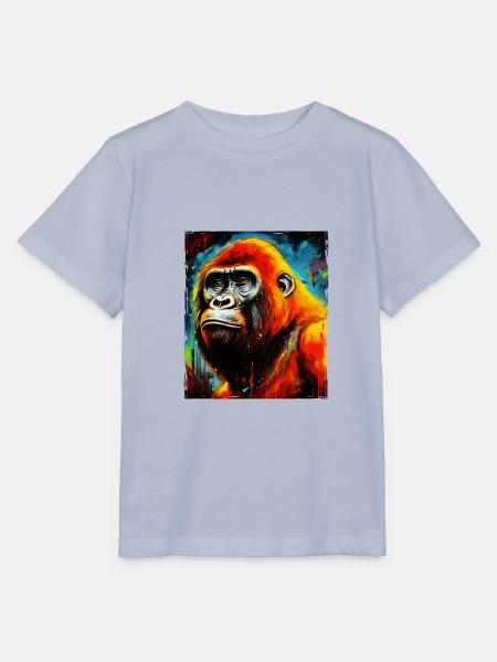 Gorilla Porträt - Stanley/Stella Kinder T-Shirt MINI CREATOR  - Lavendel-Violett