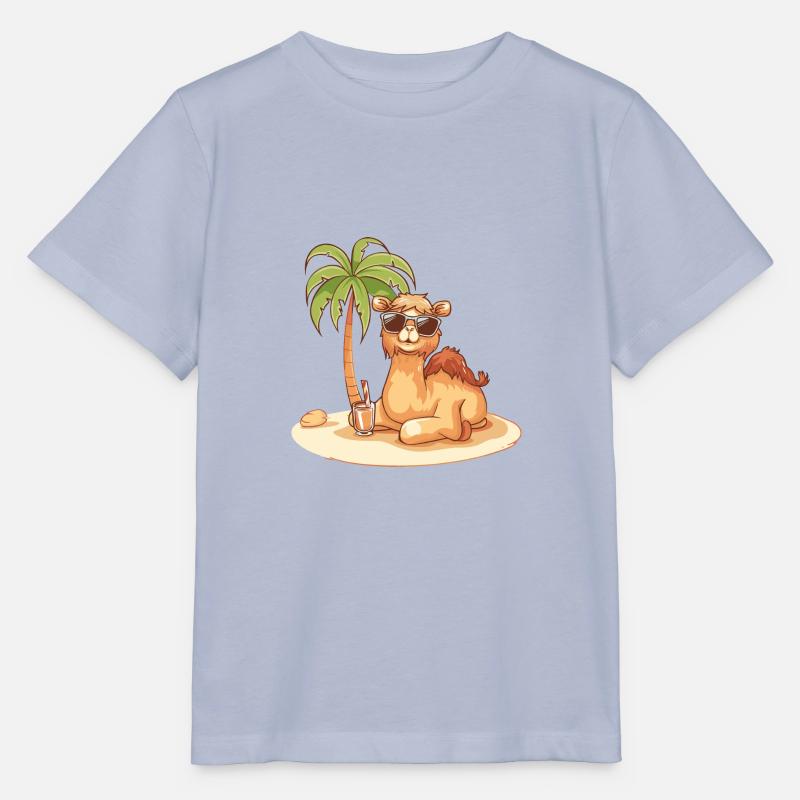 Kamel Sommer Strand Comic - Stanley/Stella Kinder T-Shirt MINI CREATOR  - Lavendel-Violett