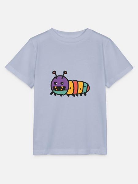 Wurm Halloween Tier - Stanley/Stella Kinder T-Shirt MINI CREATOR - Lavendel-Violett