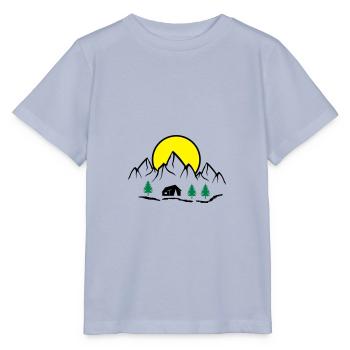 cottage mountains nature - Stanley/Stella MINI CREATOR Kids’ T-Shirt - lavender-violet - Front - Braiden (125cm)