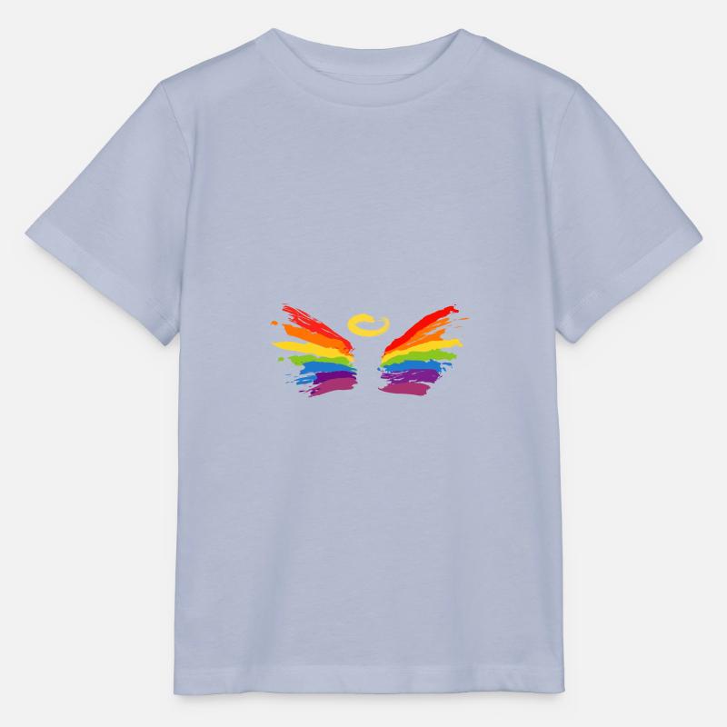 Gemaltes Engel-Design in Regenbogenfarben - Stanley/Stella Kinder T-Shirt MINI CREATOR  - Lavendel-Violett
