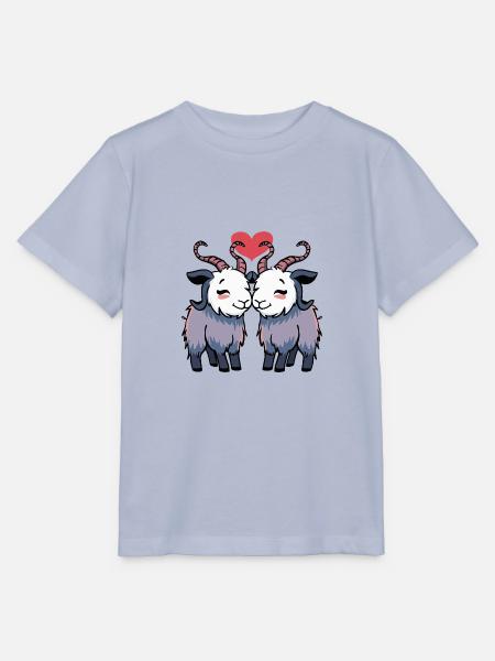 Ziege Paar Herz - Stanley/Stella Kinder T-Shirt MINI CREATOR - Lavendel-Violett