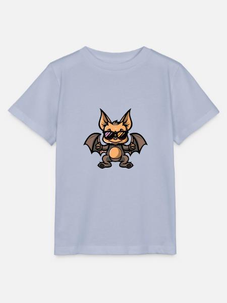 Fledermaus Cool Comic - Stanley/Stella Kinder T-Shirt MINI CREATOR - Lavendel-Violett