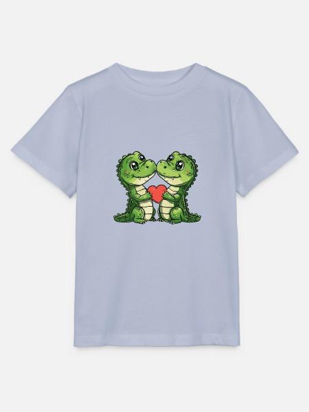 Alligator Paar Liebe - Stanley/Stella Kinder T-Shirt MINI CREATOR  - Lavendel-Violett