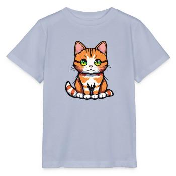 katze gruene augen - Stanley/Stella Kinder T-Shirt MINI CREATOR  - Lavendel-Violett - Vorne - Braiden (125cm)