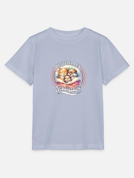 Offizielles Schlafshirt Katze Familie Herren Damen - Stanley/Stella Kinder T-Shirt MINI CREATOR - Lavendel-Violett