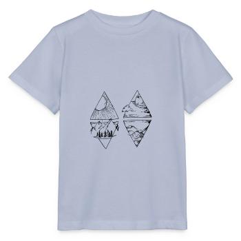 Sonne Berge Meer Mond - Stanley/Stella Kinder T-Shirt MINI CREATOR  - Lavendel-Violett - Vorne - Braiden (125cm)