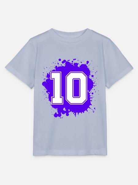 10 Zahl Klecks - Stanley/Stella Kinder T-Shirt MINI CREATOR  - Lavendel-Violett