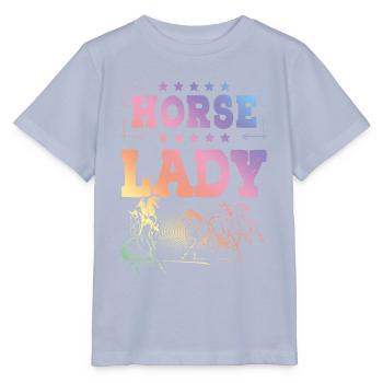 Horse Lady - Stanley/Stella Kinder T-Shirt MINI CREATOR  - Lavendel-Violett - Vorne - Braiden (125cm)