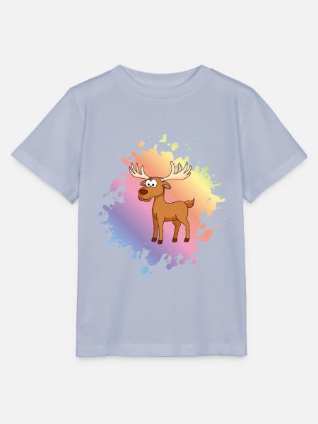Elch Comic Tier - Stanley/Stella Kinder T-Shirt MINI CREATOR  - Lavendel-Violett
