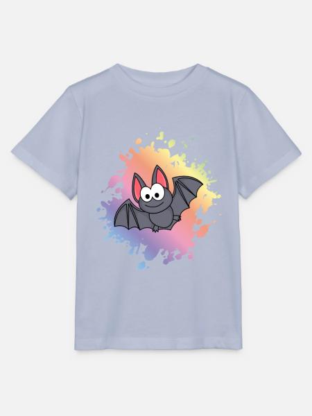 Fledermaus Comic Tier - Stanley/Stella Kinder T-Shirt MINI CREATOR - Lavendel-Violett