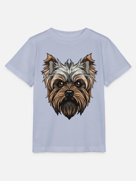 Yorkshire Terrier Hund Portrait - Stanley/Stella Kinder T-Shirt MINI CREATOR  - Lavendel-Violett