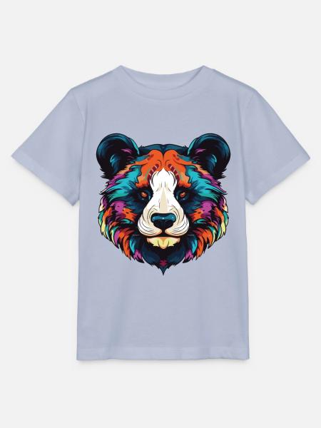 Panda Portrait - Stanley/Stella Kinder T-Shirt MINI CREATOR  - Lavendel-Violett