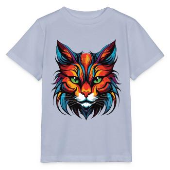 Tête de portrait de chat - T-shirt bio MINI CREATOR Stanley/Stella Enfant - lavande-violet - Devant - Braiden (125cm)