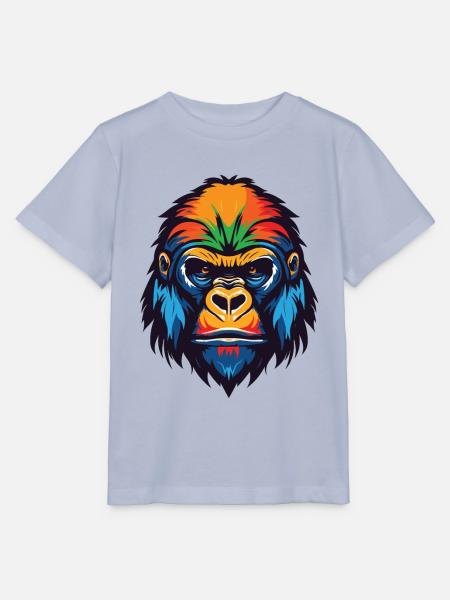 Gorilla Kopf - Stanley/Stella Kinder T-Shirt MINI CREATOR - Lavendel-Violett