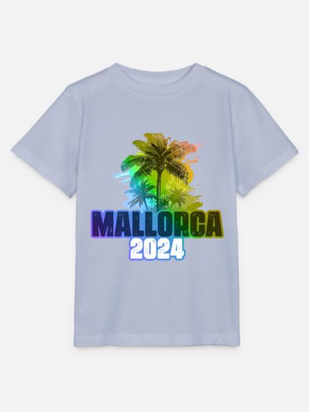 Mallorca 2024 Urlaub Palmen Bunt - Stanley/Stella Kinder T-Shirt MINI CREATOR - Lavendel-Violett