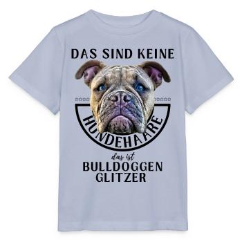 BULLDOGGENGLITZER ... Bulldogge Bulldog Bulldoggen - Stanley/Stella Kinder T-Shirt MINI CREATOR  - Lavendel-Violett - Vorne - Braiden (125cm)