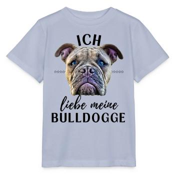ICH LIEBE MEINE Bulldogge Bulldog Bulldoggen - Stanley/Stella Kinder T-Shirt MINI CREATOR  - Lavendel-Violett - Vorne - Braiden (125cm)