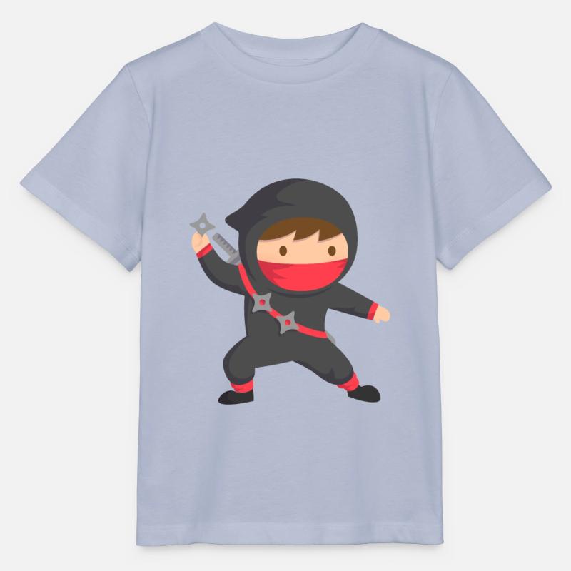 Petit Ninja avec des étoiles ninja et une épée - T-shirt bio MINI CREATOR Stanley/Stella Enfant - lavande-violet