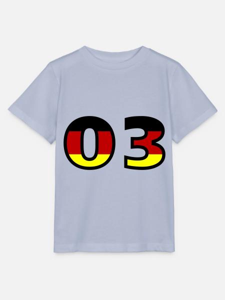 3 Zahl Deutschland Trikot - Stanley/Stella Kinder T-Shirt MINI CREATOR - Lavendel-Violett
