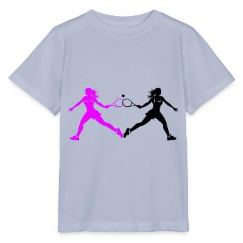 Tennis Spielerin Silhouette - Stanley/Stella Kinder T-Shirt MINI CREATOR  - Lavendel-Violett - Vorne - Braiden (125cm)