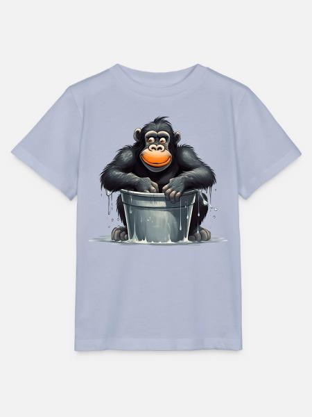 Affe sitzt im Wasserfass - Stanley/Stella Kinder T-Shirt MINI CREATOR  - Lavendel-Violett