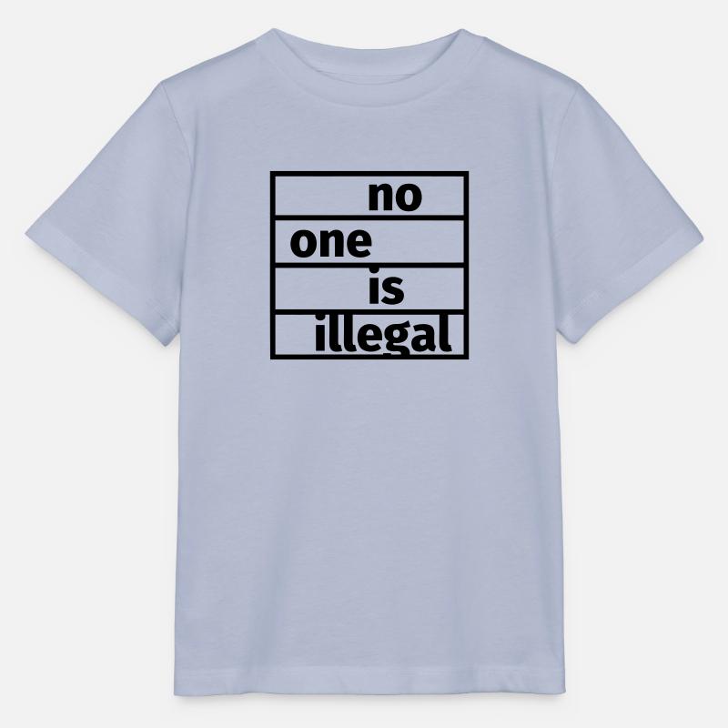 No One is Illegal - Stanley/Stella MINI CREATOR Kids’ T-Shirt - lavender-violet