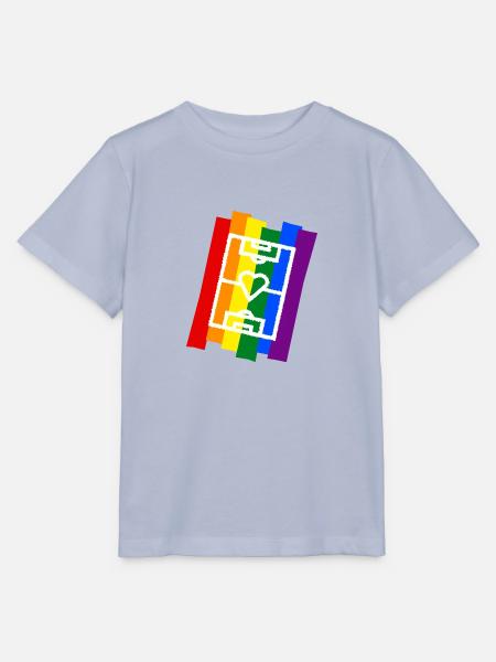 Fußballfeld mit Herz Regenbogen - Stanley/Stella Kinder T-Shirt MINI CREATOR - Lavendel-Violett