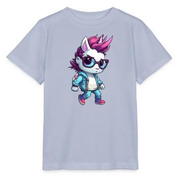 Einhorn - Punk oder Nerd? - Stanley/Stella Kinder T-Shirt MINI CREATOR  - Lavendel-Violett - Vorne - Braiden (125cm)