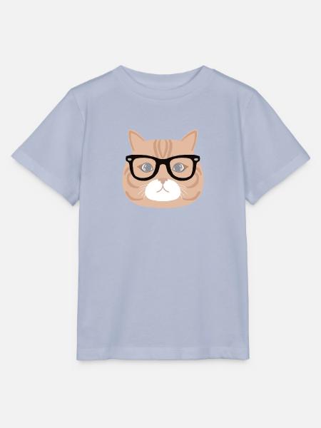 Katze mit Brille - Stanley/Stella Kinder T-Shirt MINI CREATOR - Lavendel-Violett
