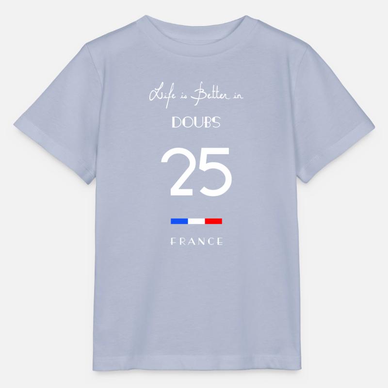 Life is better in DOUBS Number 25 Franche Comté Fr - T-shirt bio MINI CREATOR Stanley/Stella Enfant - lavande-violet