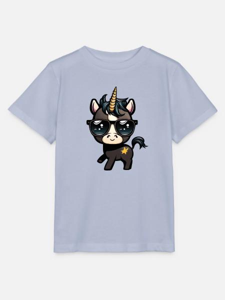 Schwarzes Einhorn - Stanley/Stella Kinder T-Shirt MINI CREATOR - Lavendel-Violett