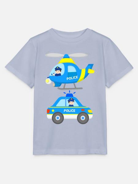 Fahrzeuge Polizei Hubschrauber Polizeiauto - Stanley/Stella Kinder T-Shirt MINI CREATOR  - Lavendel-Violett