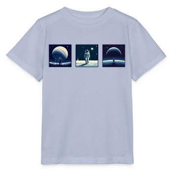 3 Views of The Astronaut - Stanley/Stella MINI CREATOR Kids’ T-Shirt - lavender-violet - Front - Braiden (125cm)