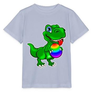 Dino mit Osterei - Stanley/Stella Kinder T-Shirt MINI CREATOR  - Lavendel-Violett - Vorne - Braiden (125cm)