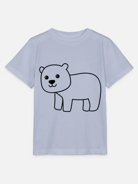 Eisbär Comic Tier - Stanley/Stella Kinder T-Shirt MINI CREATOR  - Lavendel-Violett