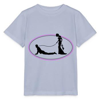 Wedding Newlyweds Leash - Stanley/Stella MINI CREATOR Kids’ T-Shirt - lavender-violet - Front - Braiden (125cm)