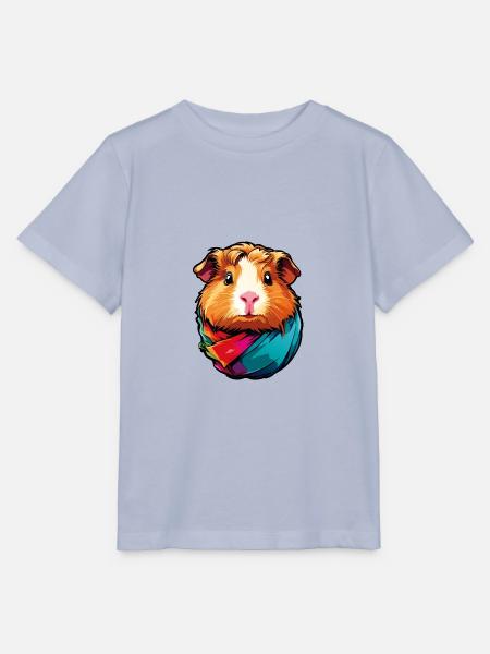 Süsses Meerschweinchen mit buntem Halstuch - Stanley/Stella Kinder T-Shirt MINI CREATOR - Lavendel-Violett
